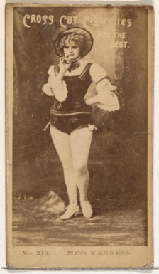 Card Number 243, Miss Vanness, from the Actors and Actresses series (N145-2) issued by Du..., 1880s. Creator: Unknown.