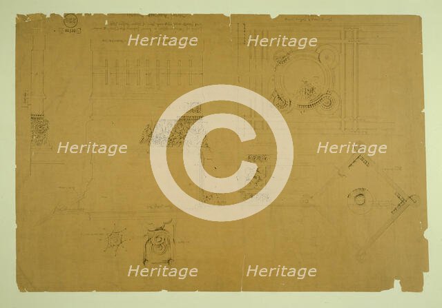 Auditorium Building, Chicago, Illinois, Plaster Details for Balcony, c. 1887. Creator: Adler & Sullivan.
