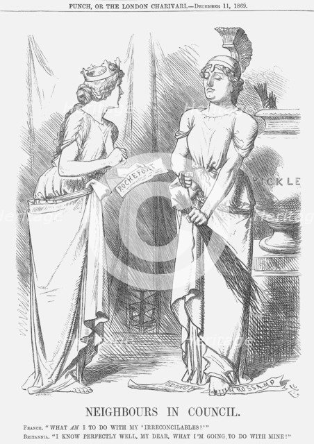 'Neighbours In Council', 1869. Artist: John Tenniel