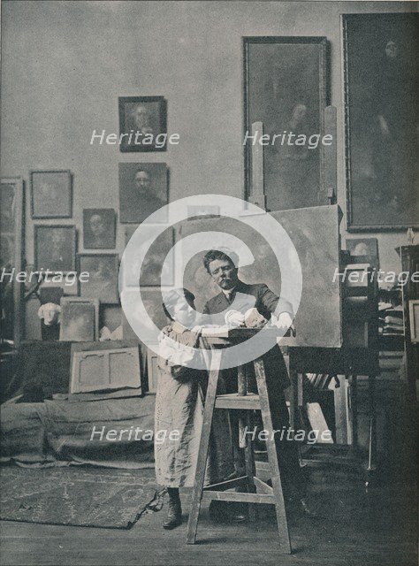 The Late Eugene Carriere in his Studio, c1870-1890, (1906). Artist: Unknown