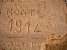 Graffiti, Amphitheatre of El Jem, Tunisia, 2009. Creator: Amanda Waite.