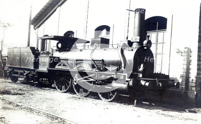 Steam engine number 1 built by Paren Schaken & Co. of Paris, systema of outer cylinders with two …