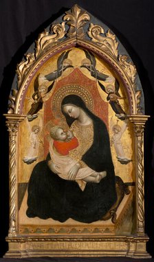 Virgin And Child With Music-Making Angels, c1400-1410. Creator: Master of the Strauss Madonna.