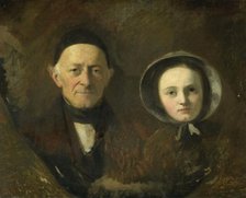 Portrait of Johann Joseph Hermann, the Artist's Father-in-Law, with his Grandchild Ida Schwartze, th Creator: Johan Georg Schwartze.