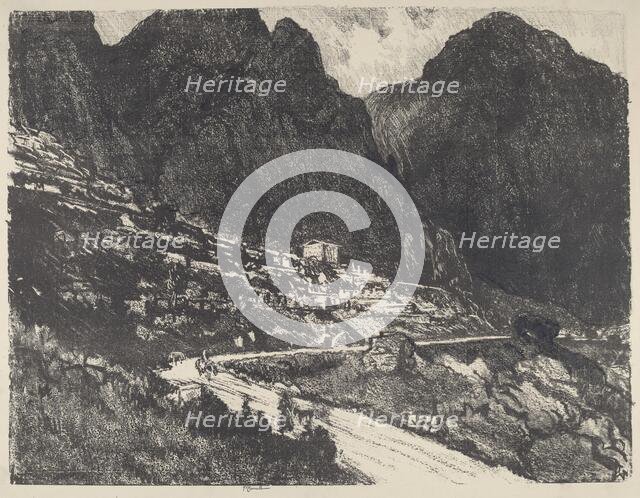 The Shining Rocks, Delphi, 1913. Creator: Joseph Pennell.