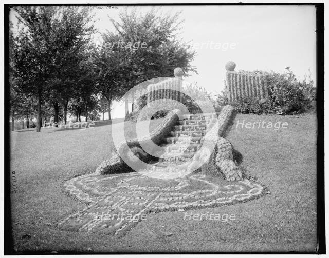 Floral steps, gates ajar, Como Park, St. Paul, Minn., (1902?). Creator: William H. Jackson.