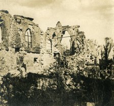 Ruined church at Dreslincourt, northern France, c1914-c1918. Artist: Unknown.