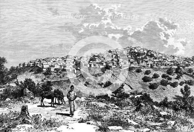 A Kabyle village, North Africa, 1895.Artist: Meunier