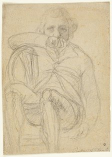 Portrait of Fuseli (recto); Sketch of a Hand (verso), 1761/1825 (recto); 1770/80 (verso). Creator: Henry Fuseli.