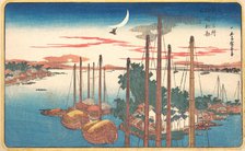 The Year's First Song of the Cuckoo at Tsukudajima, 1831., 1831. Creator: Ando Hiroshige.