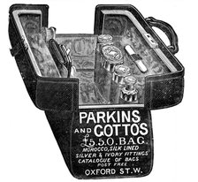 Parkins and Gotto's £5.5.0. Bag, 1883. Creator: Unknown.