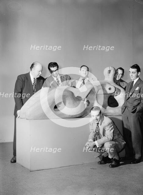 Portrait of Edwin A. Finckel, George Handy, Johnny Richards...Museum of Modern Art, N.Y., 1947. Creator: William Paul Gottlieb.