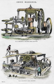 Brick machines, 19th century. Artist: Unknown
