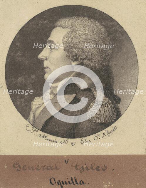 Aquila Giles, 1797. Creator: Charles Balthazar Julien Févret de Saint-Mémin.