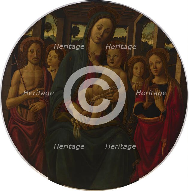 Madonna and Child with Four Saints, 1480-1490. Creator: Master of the Fiesole Epiphany.