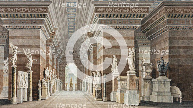 The Orianda Palace in the Crimea. Crimean Museum, Beneath the Temple Pavillion in the Centre of the 