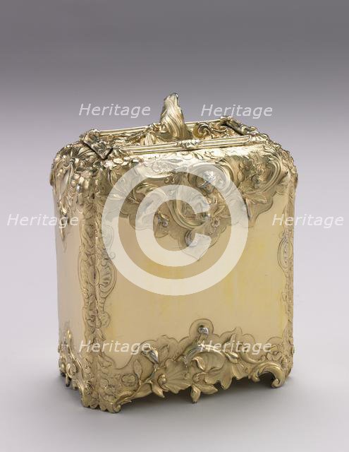 Tea Caddy, 1741-1742. Creator: Paul Jacques de Lamerie (British, 1688-1751).