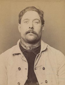 Alban. Jean-Louis. 35 ans, né à Paris. Plombier. Anarchiste. Fiché le 5/3/94., 1894. Creator: Alphonse Bertillon.