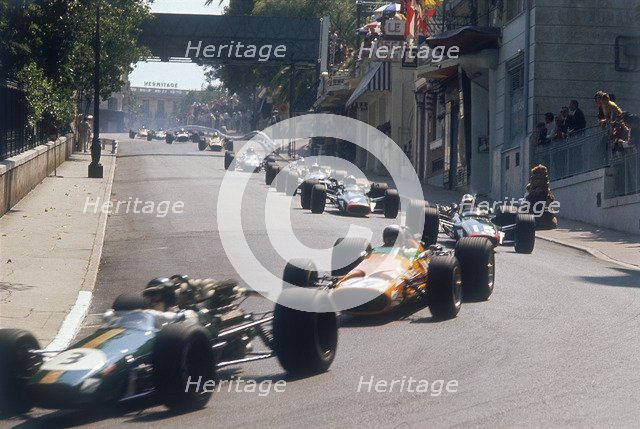 Action from the Monaco Grand Prix, 1968. Artist: Unknown