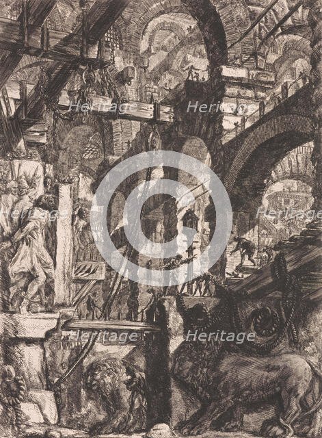 The Lion Bas-Reliefs, 1761. Creator: Giovanni Battista Piranesi.