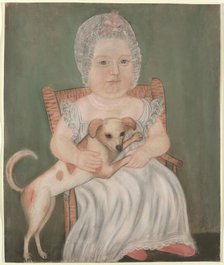Child with Pet Dog, c. 1825. Creator: Micah Williams.