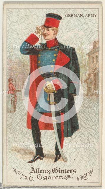 German, Army, from World's Dudes series (N31) for Allen & Ginter Cigarettes, 1888. Creator: Allen & Ginter.