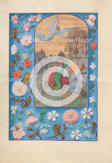 Hours of Queen Isabella the Catholic, Queen of Spain: Fol. 131v, Annunciation..., c. 1500. Creator: Master of the First Prayerbook of Maximillian (Flemish, c. 1444-1519); Associates, and.