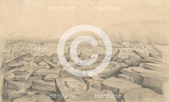 Ice Floes on the River Poprad, around 1866-1868 Creator: Ladislav Mednyanszky.