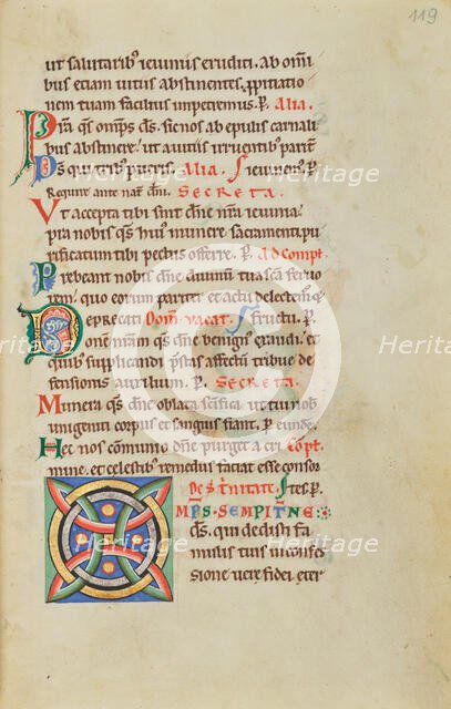 Decorated Initial O; Stammheim Missal, probably 1170s. Creator: Unknown.
