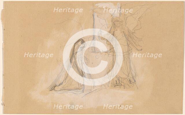 Study of a Figure from Behind [recto], 1890/1897. Creator: Charles Sprague Pearce.