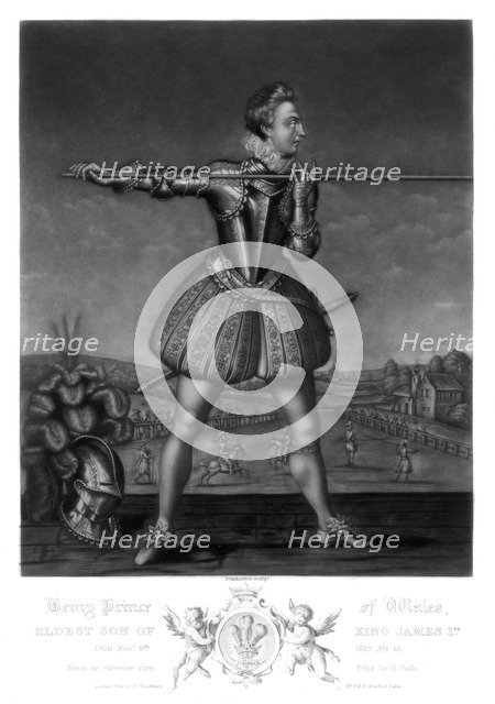 Henry, Prince of Wales, eldest son of King James I, 1816.Artist: Robert Dunkarton