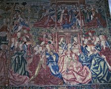 Exaltation of Saint Joseph, in a tapestry preserved in the Cathedral of Tarragona.