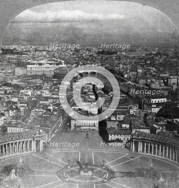 'Rome, the Eternal City, from the Balcony of St. Peter's Italy', 1904. Creator: Keystone View Company.