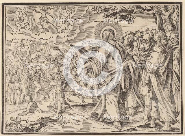 Christ Tells His Disciples of the Last Judgment, published 1630. Creator: Christoph Maurer.