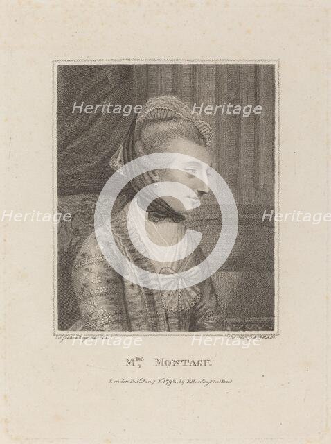 Mrs. Montague, 1792. Creator: Francesco Bartolozzi.