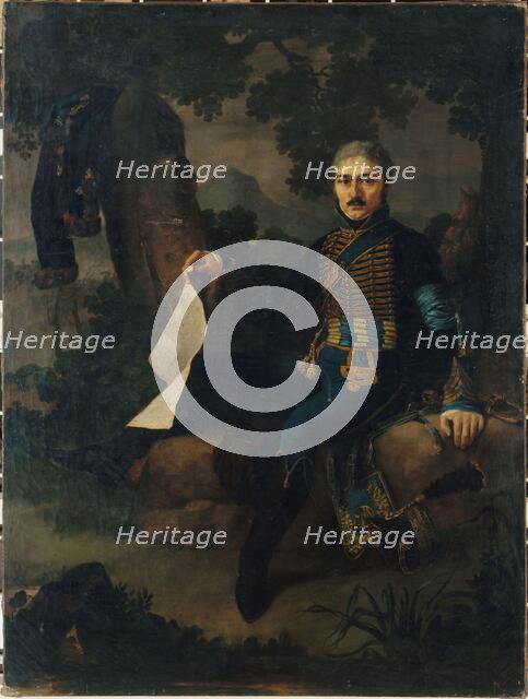 Portrait of Captain Dousse, officer of the hussars, between 1792 and 1804. Creator: Pastor.