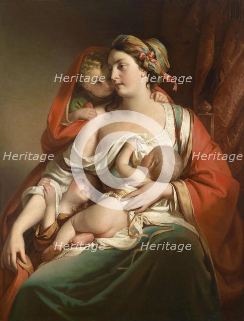 Caritas. Creator: Amerling, Friedrich Ritter von (1803-1887).