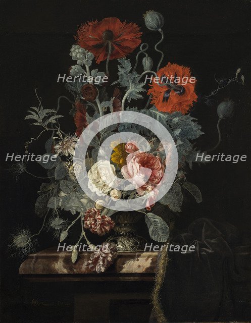 Floral still life, 1665. Artist: Fromantiou, Henri de (c. 1633/34-after 1693)