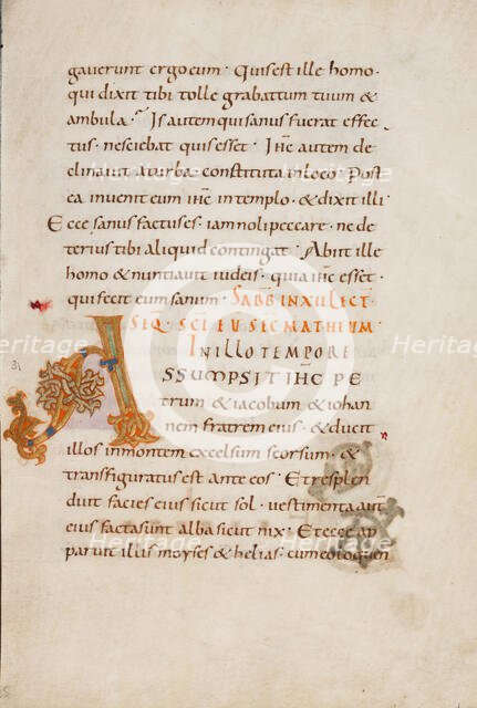 Decorated Initial A; Gospel Lectionary, late 10th century. Creator: Unknown.