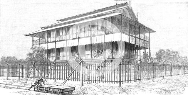 ''The Belgium Anti-Slavery Society on the Congo; The Hotel at Boma', 1890. Creator: Unknown.