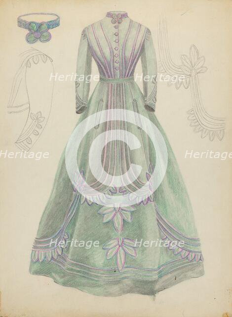 Silk Gown, c. 1936. Creator: Tabea Hosier.