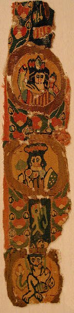 Textile Fragment, Byzantine, 6th-8th century. Creator: Unknown.