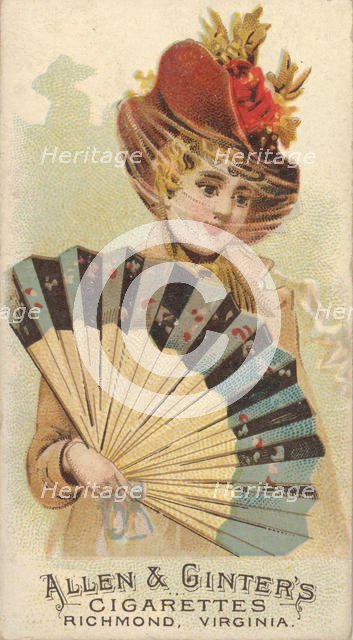 Plate 33, from the Fans of the Period series (N7) for Allen & Ginter Cigarettes Brands, 1889. Creator: Allen & Ginter.