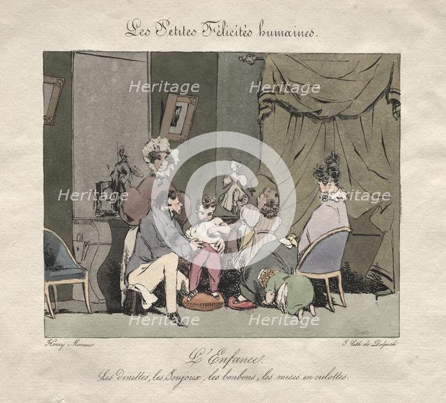 Little Human Felicities: Childhood. Creator: Henry Bonaventure Monnier (French, 1805-1877).