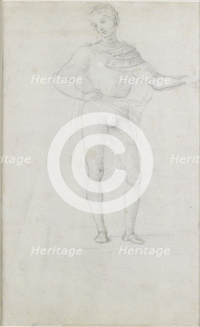 A Study for a Figure in an Adoration of the Magi, c1470-1520. Artist: Perugino.