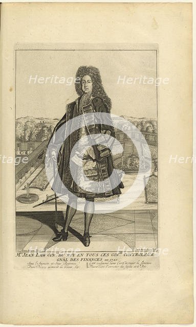 Portrait of John Law (1671-1729), 1720. Creator: Anonymous.