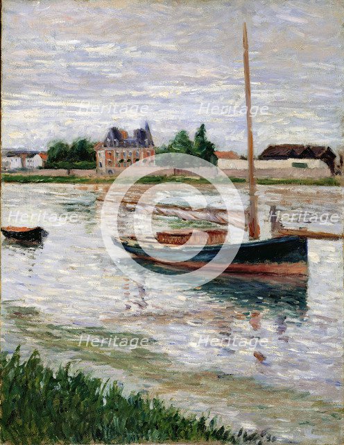 Sailboat Moored on the Seine, Argenteuil, ca 1891.