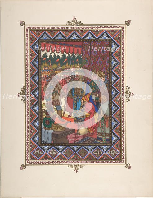 Illustration for the Fairy tale Marya Morevna, c. 1925. Artist: Zvorykin, Boris Vasilievich (1872-after 1935)
