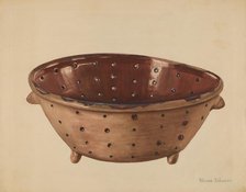 Colander, c. 1936. Creator: Yolande Delasser.