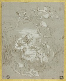Madonna and Child with Angels, c. 1700. Creator: Johann Carl Loth.